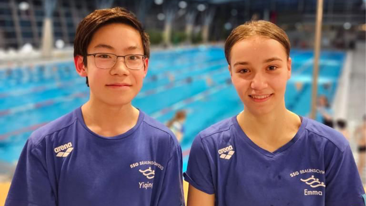 Yiqing Zhou und Emma Heiles Schwimmen PSV